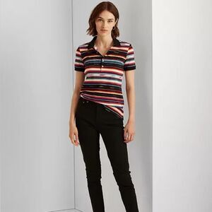 Lauren Ralph Lauren Black Label striped five button polo shirt
